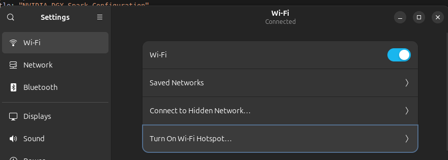 Enable Wifi Hotspot